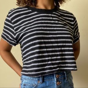Urban Outfitters black and white crop top.